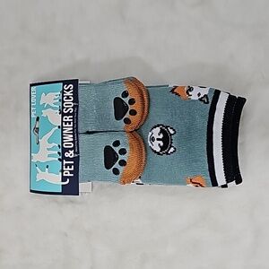 Per Lover Pet & Owner Socks 1 adult pair fits Sock size 9-11 & 2 pairs Pet Socks
